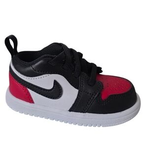 Jordan Kids' Black, Red, and White Sneakers